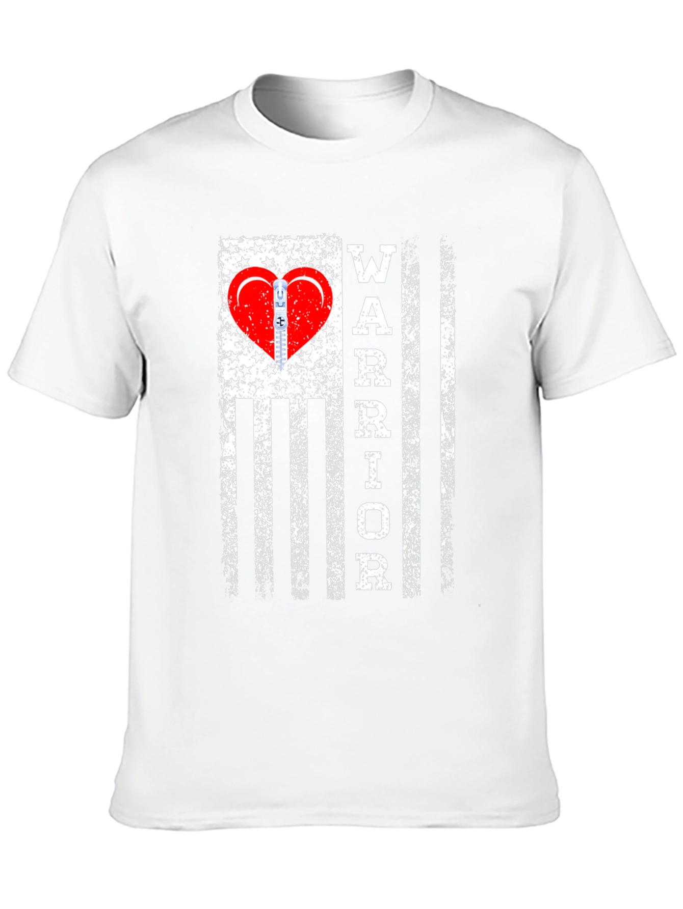 Warrior Heart Zipper T-Shirt - Mens