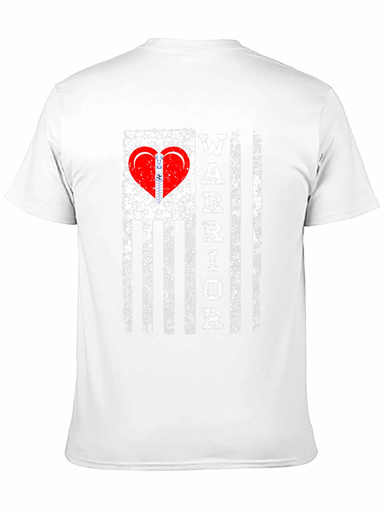 Warrior Heart Zipper T-Shirt - Mens
