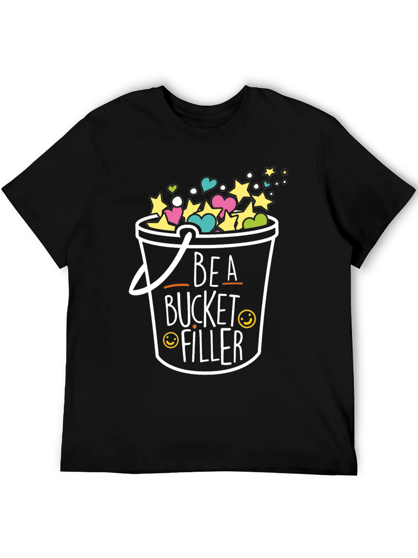 Be A Bucket Filler T-Shirt Black Crew Neck