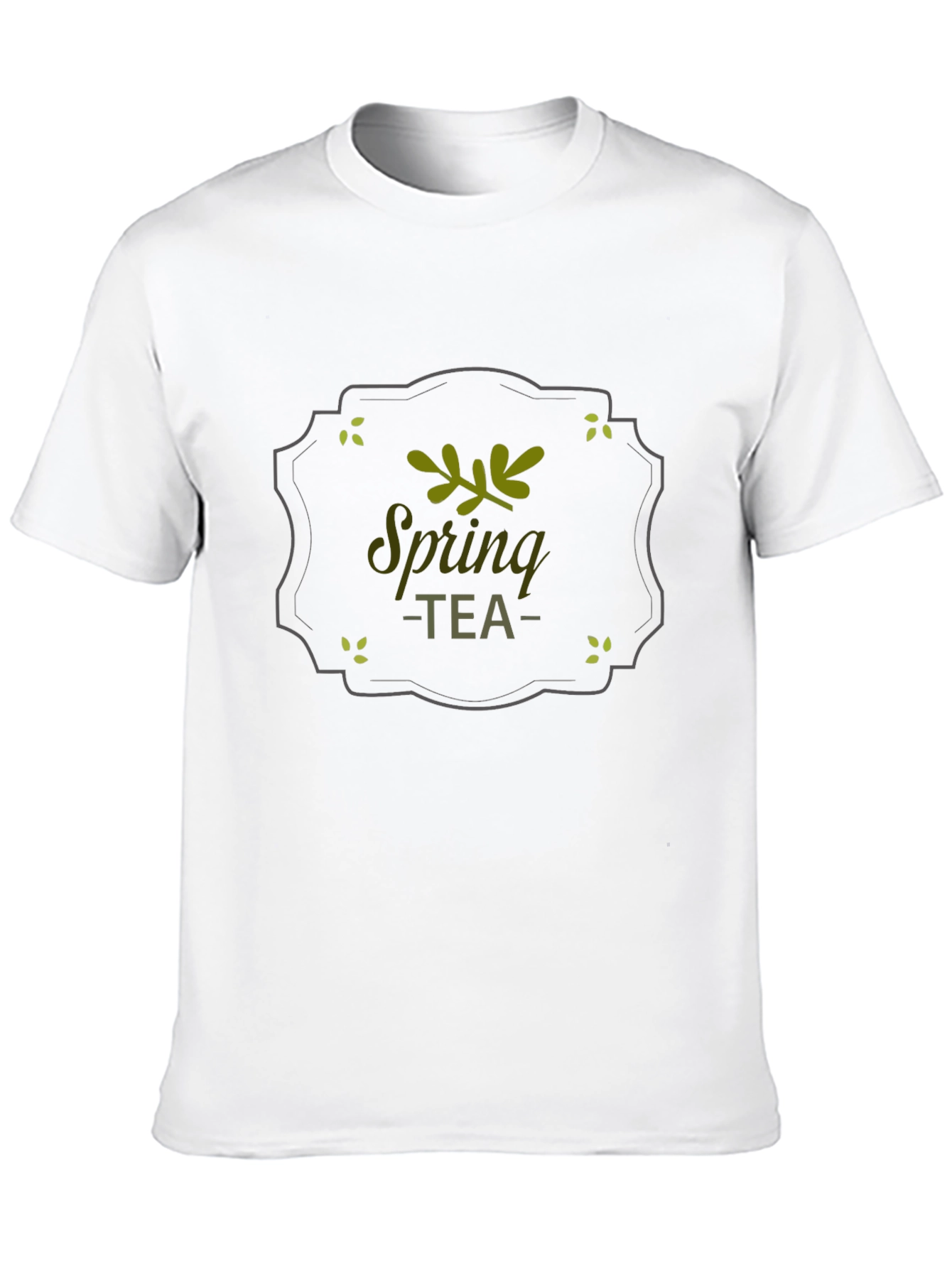 Spring Tea Graphic T-Shirt - Black