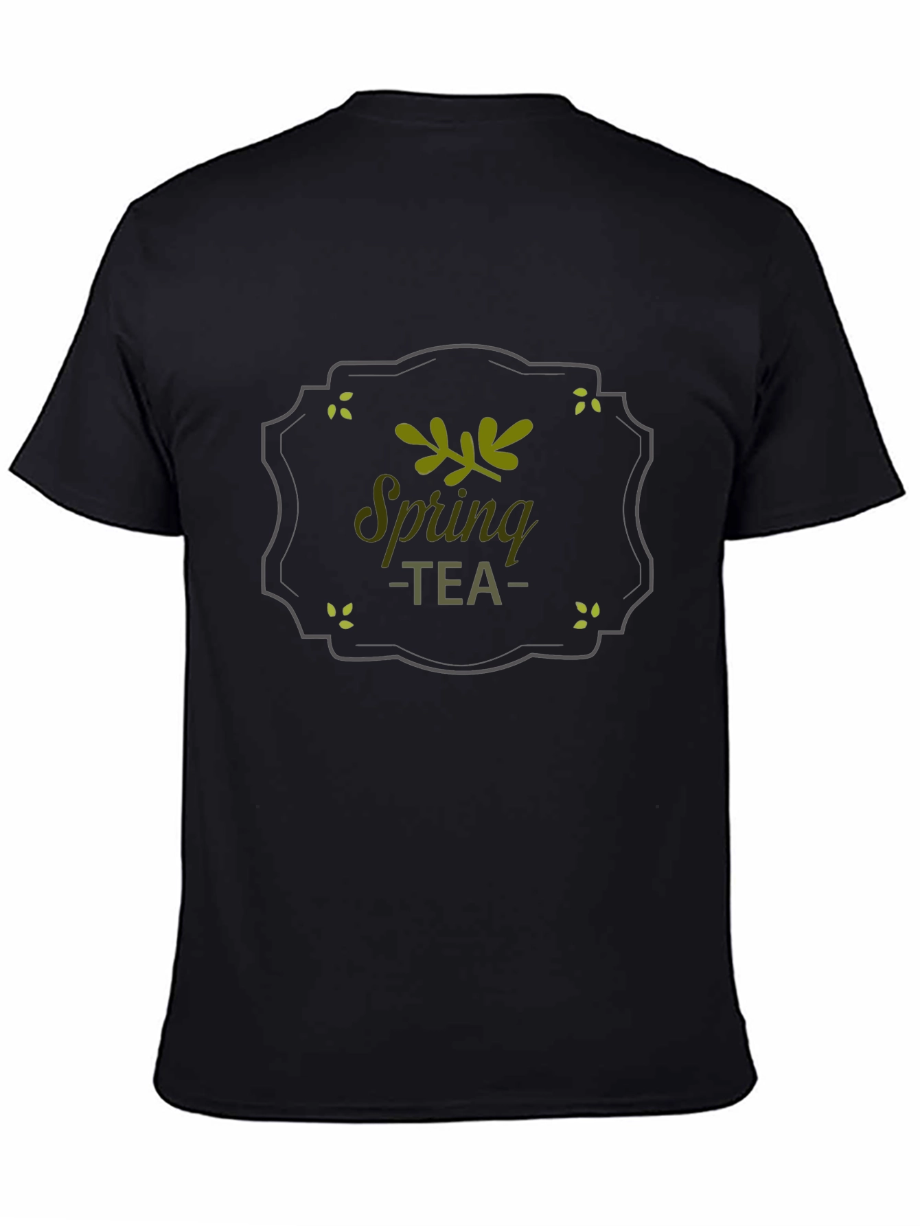 Spring Tea Graphic T-Shirt - Black