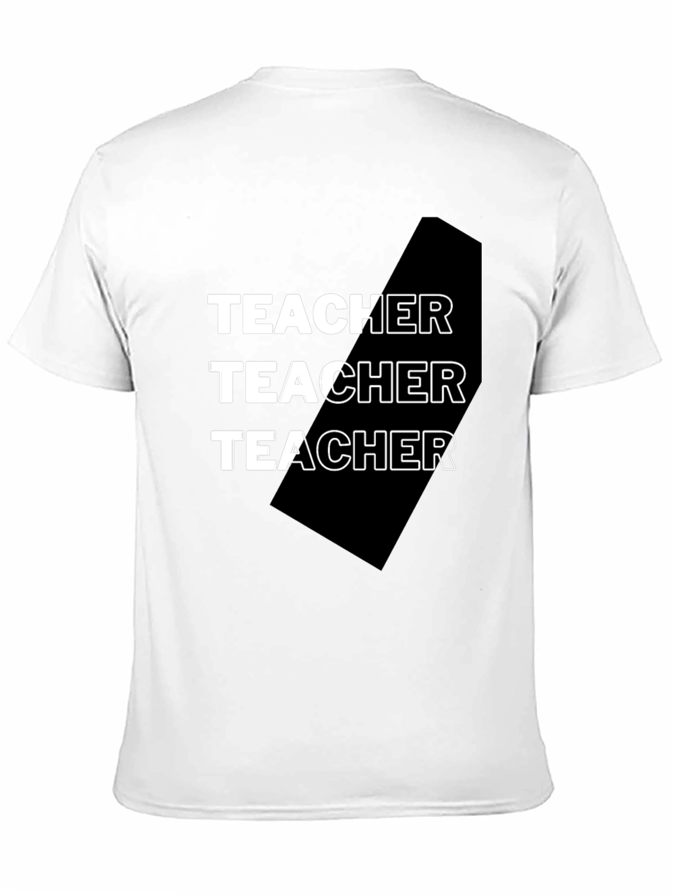 Teacher Graphic Tee - Black Cotton Blend T-Shirt