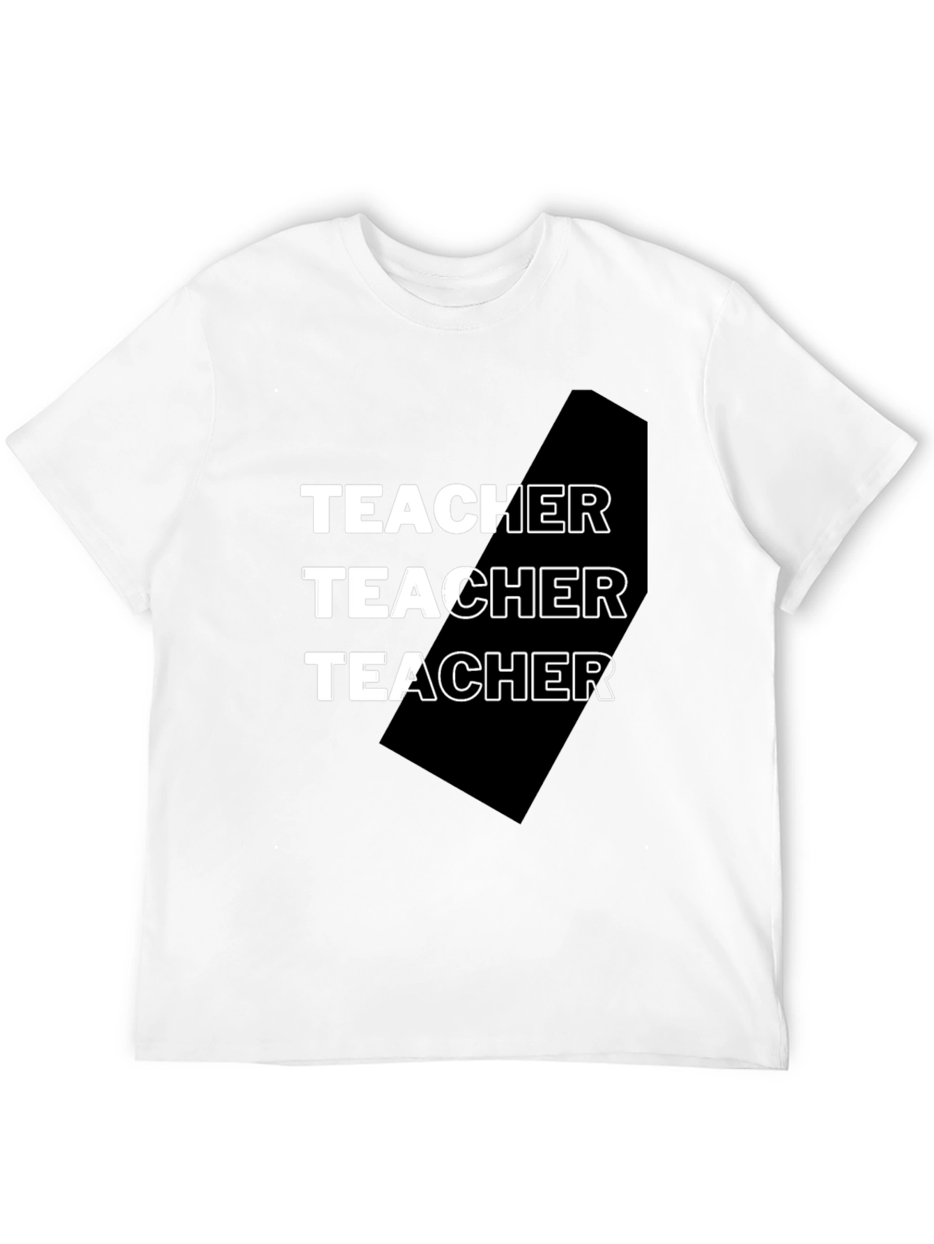 Teacher Graphic Tee - Black Cotton Blend T-Shirt