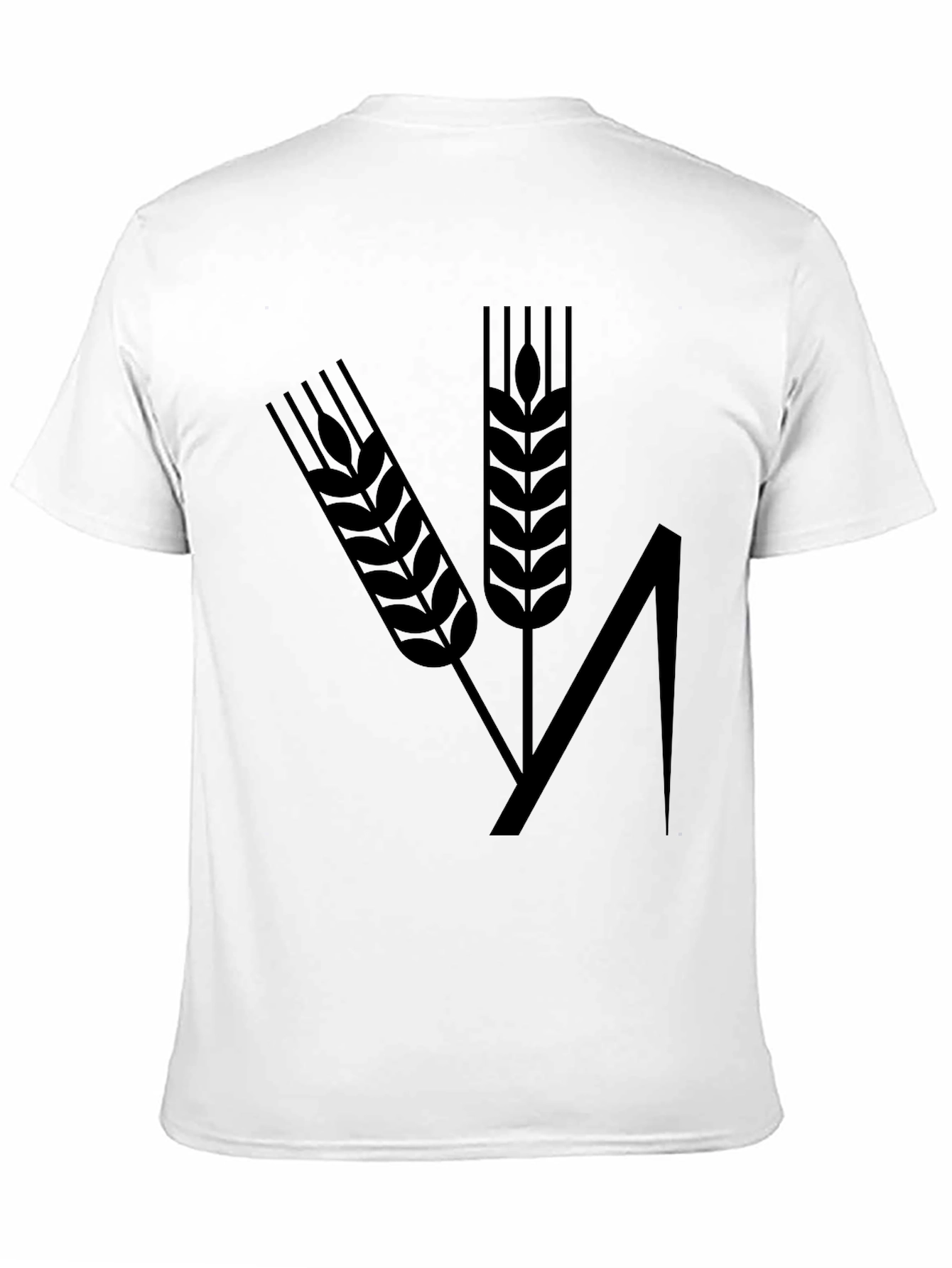Wheat Design Black T-Shirt