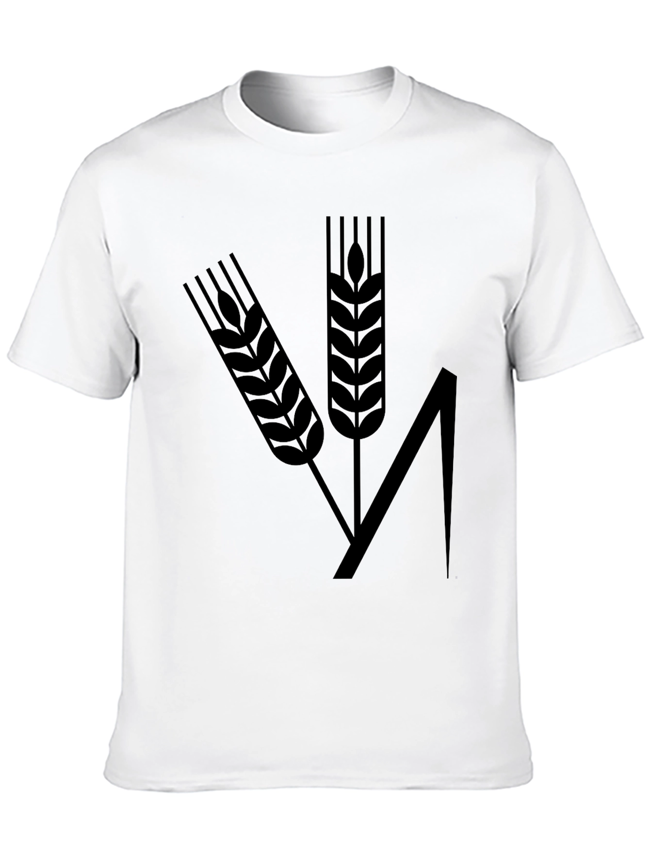 Wheat Design Black T-Shirt