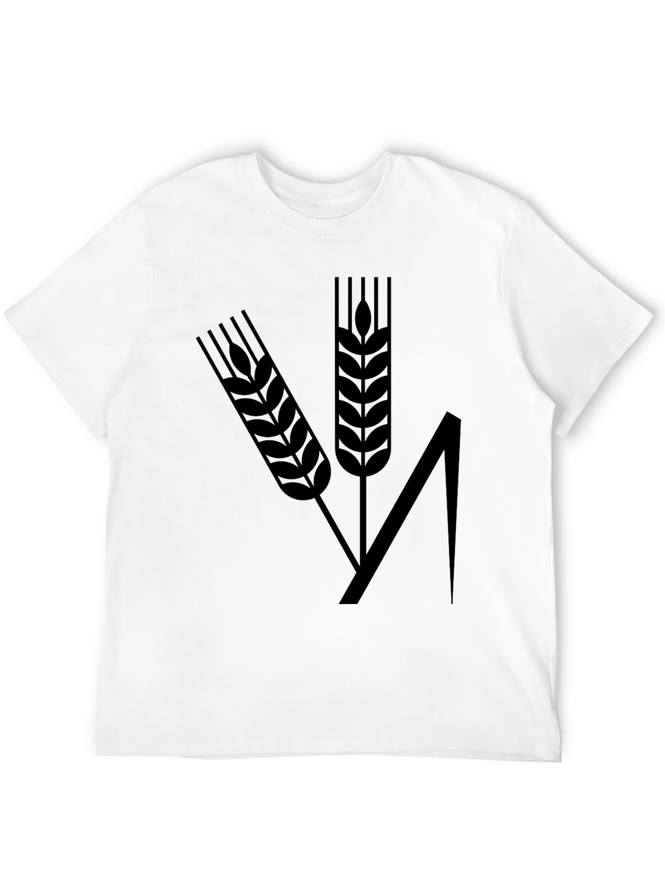 Wheat Design Black T-Shirt