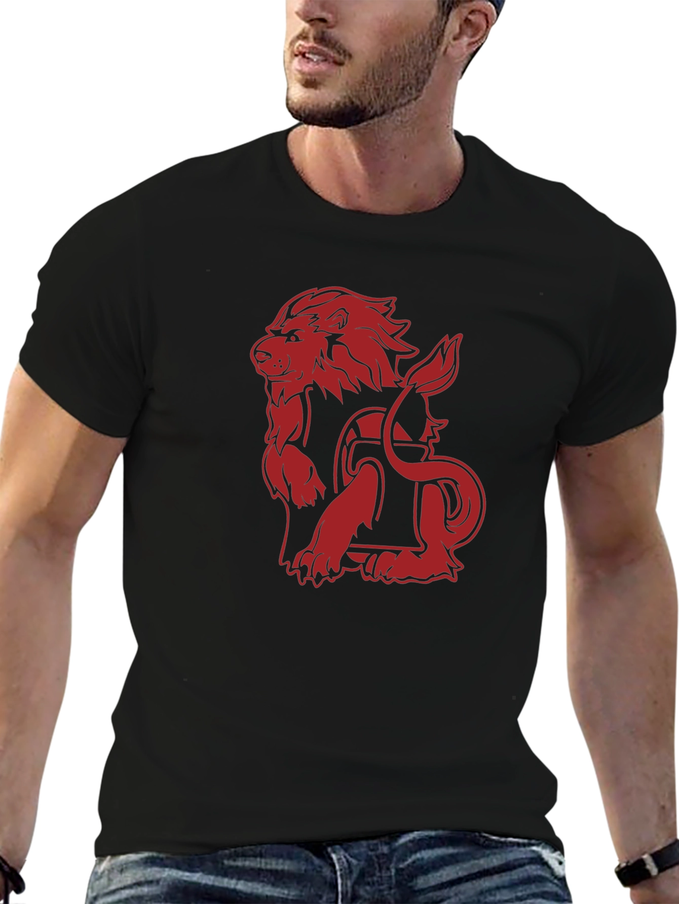 Red Lion Graphic Black Tee