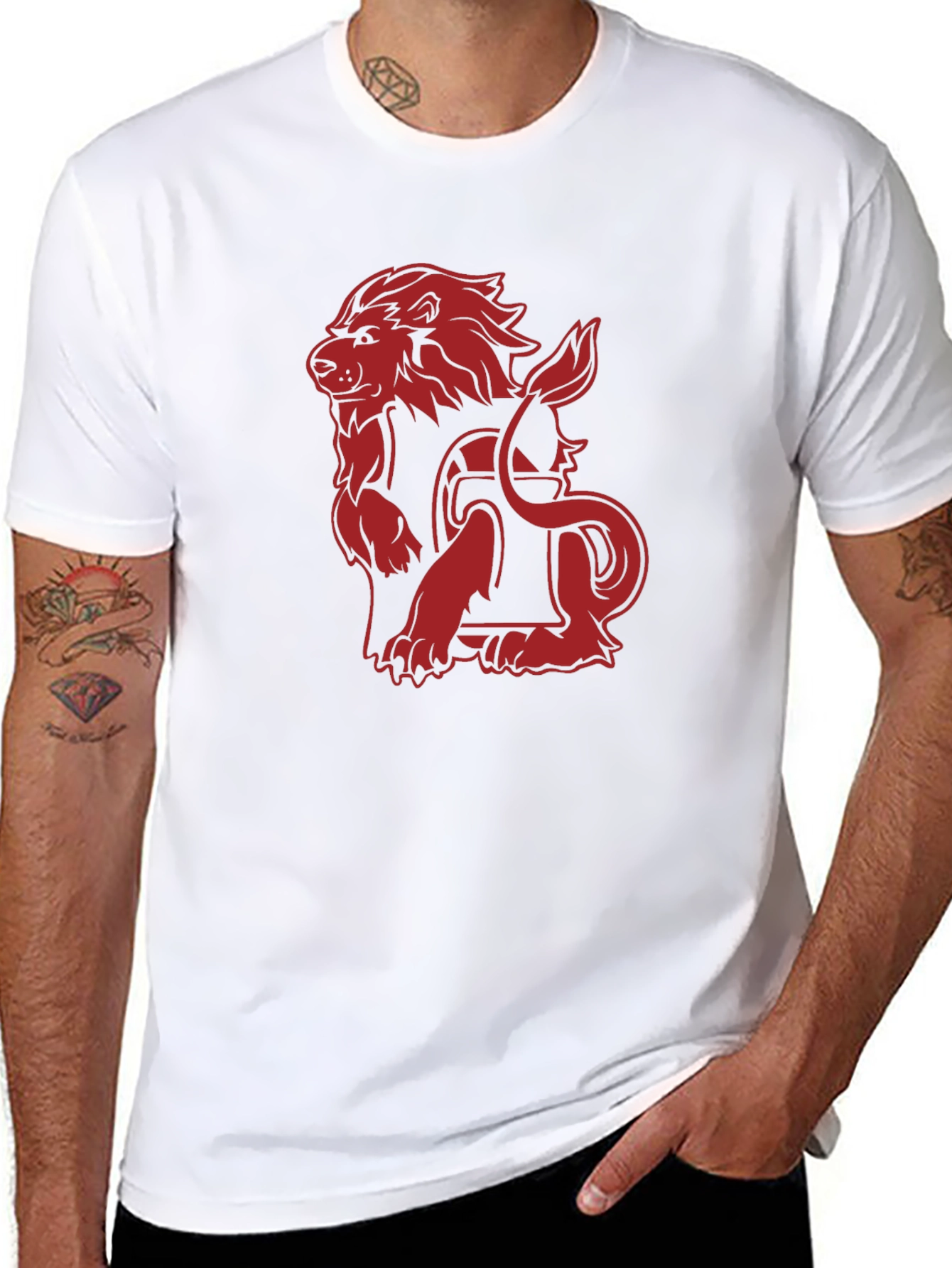Red Lion Graphic Black Tee