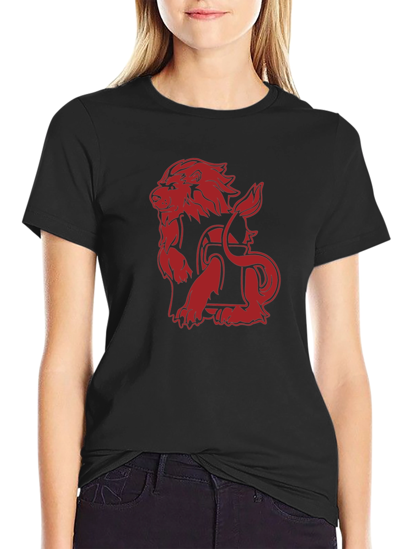 Red Lion Graphic Black Tee