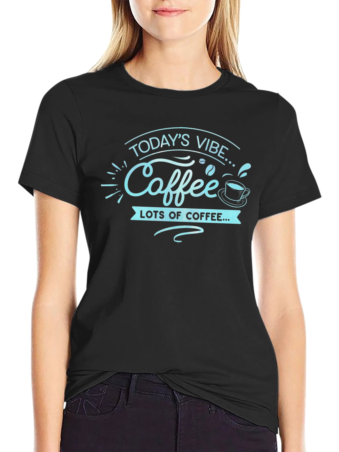 Coffee Vibe T-Shirt - Black Graphic Tee