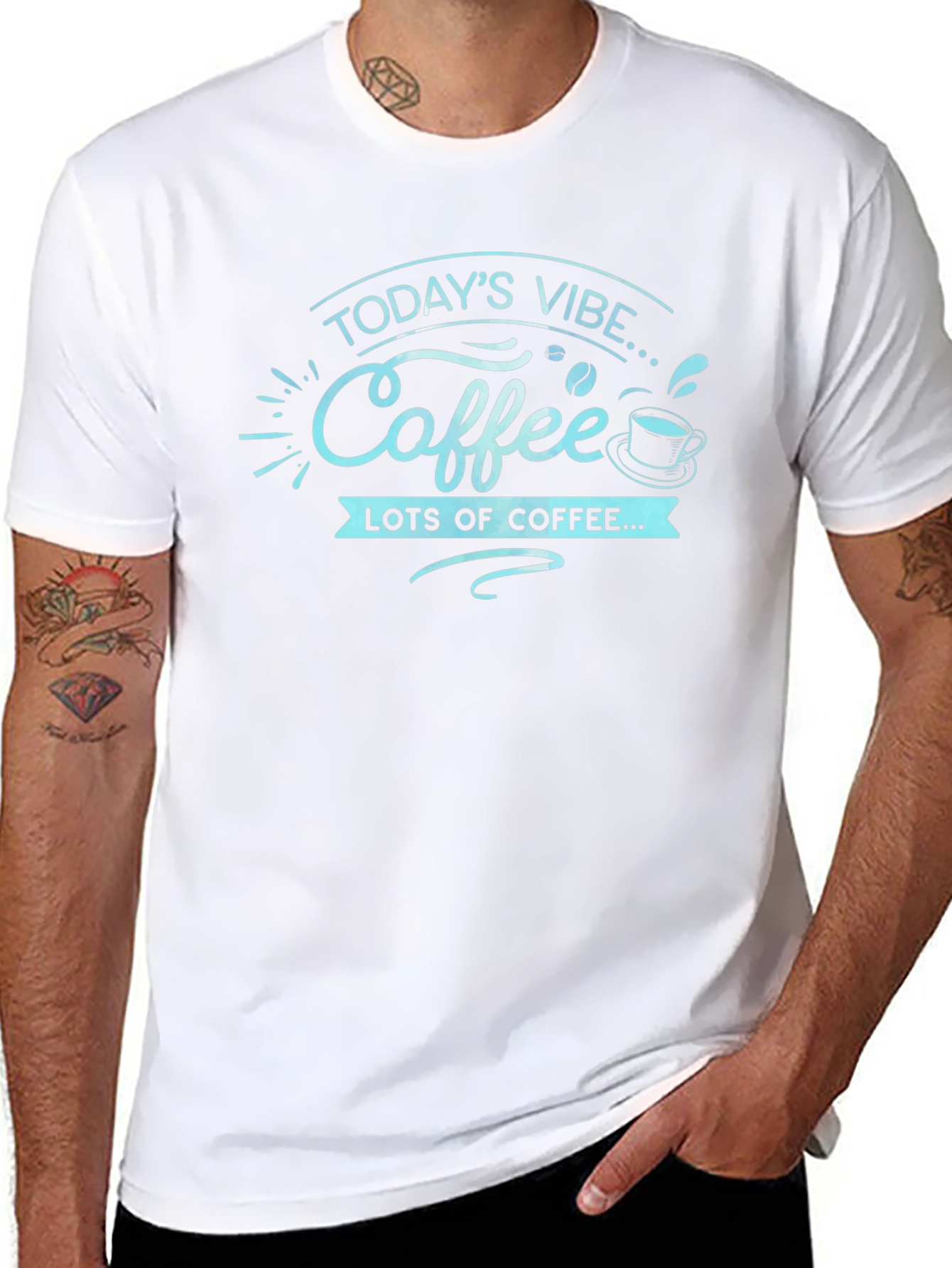 Coffee Vibe T-Shirt - Black Graphic Tee