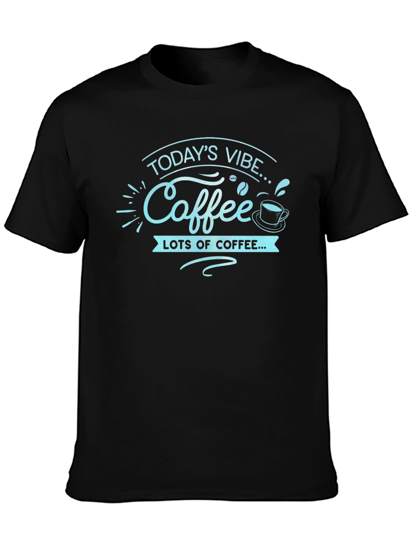 Coffee Vibe T-Shirt - Black Graphic Tee