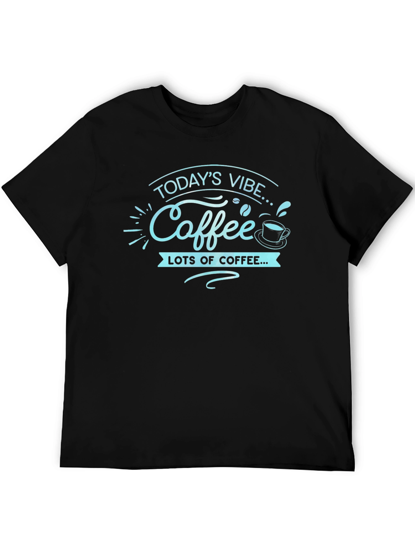 Coffee Vibe T-Shirt - Black Graphic Tee