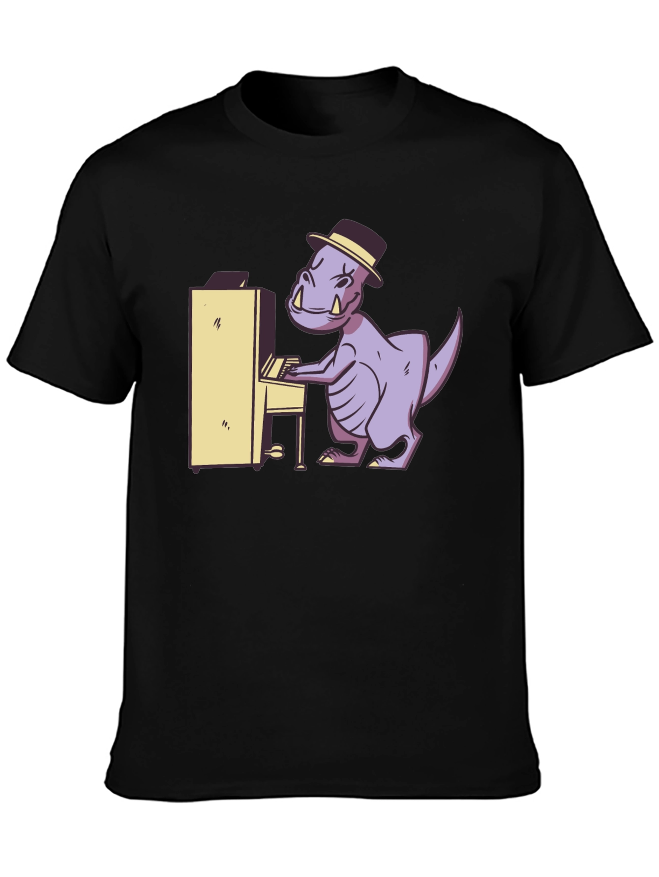 Dino Piano Player Graphic Tee