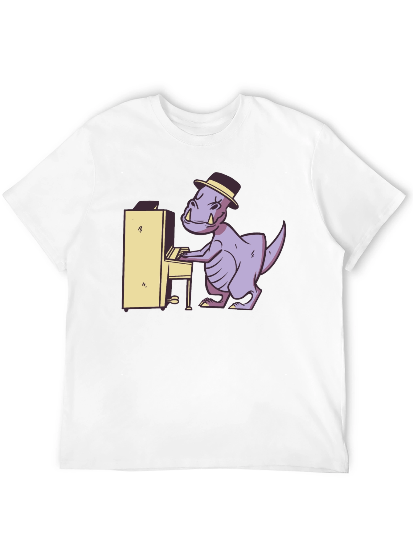 Dino Piano Player Graphic Tee