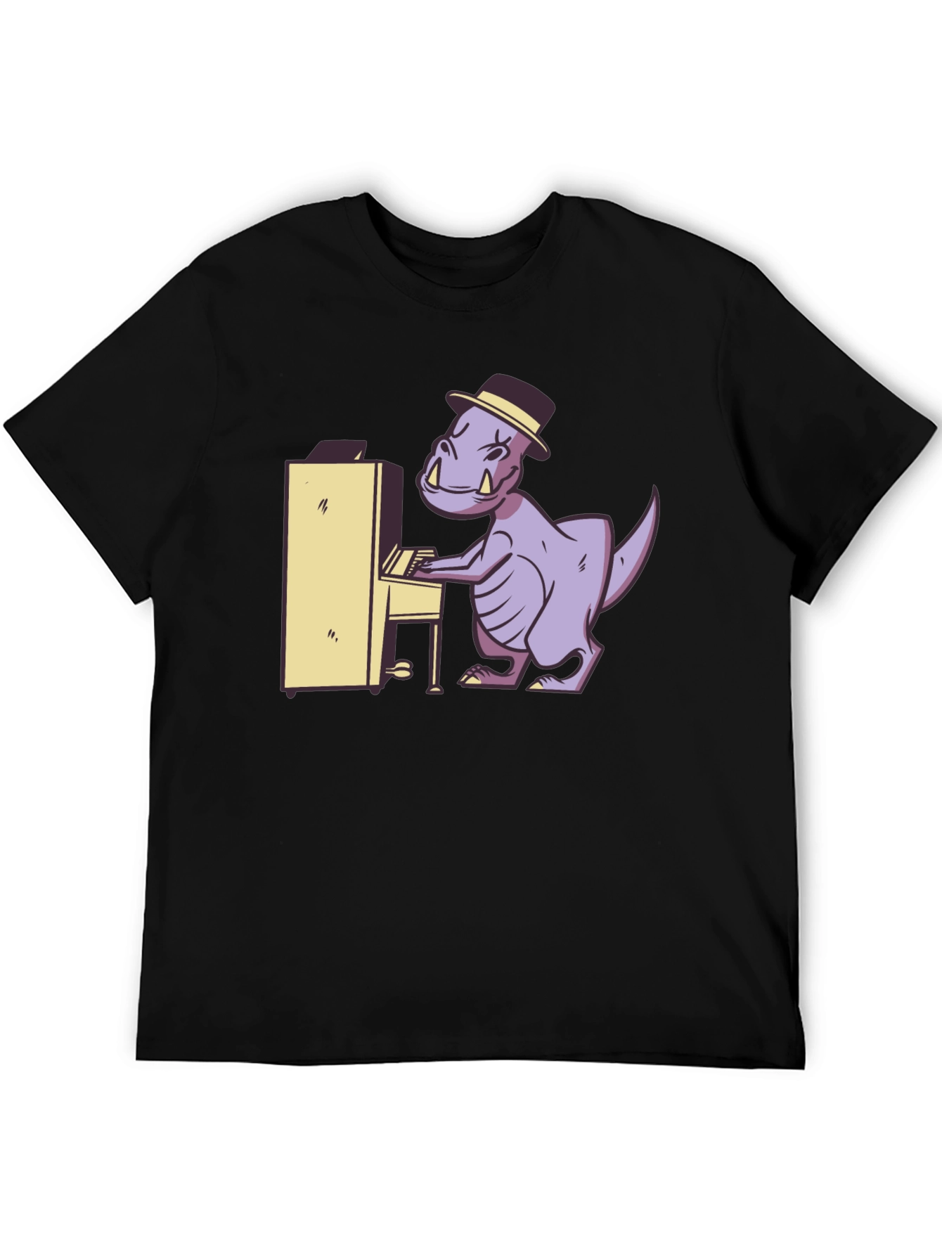 Dino Piano Player Graphic Tee