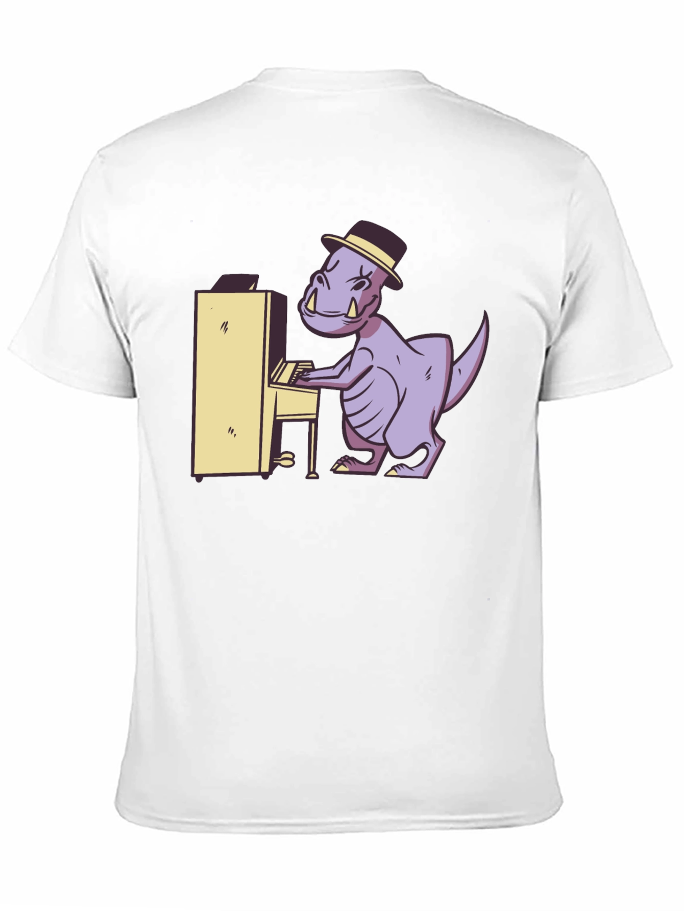 Dino Piano Player Graphic Tee