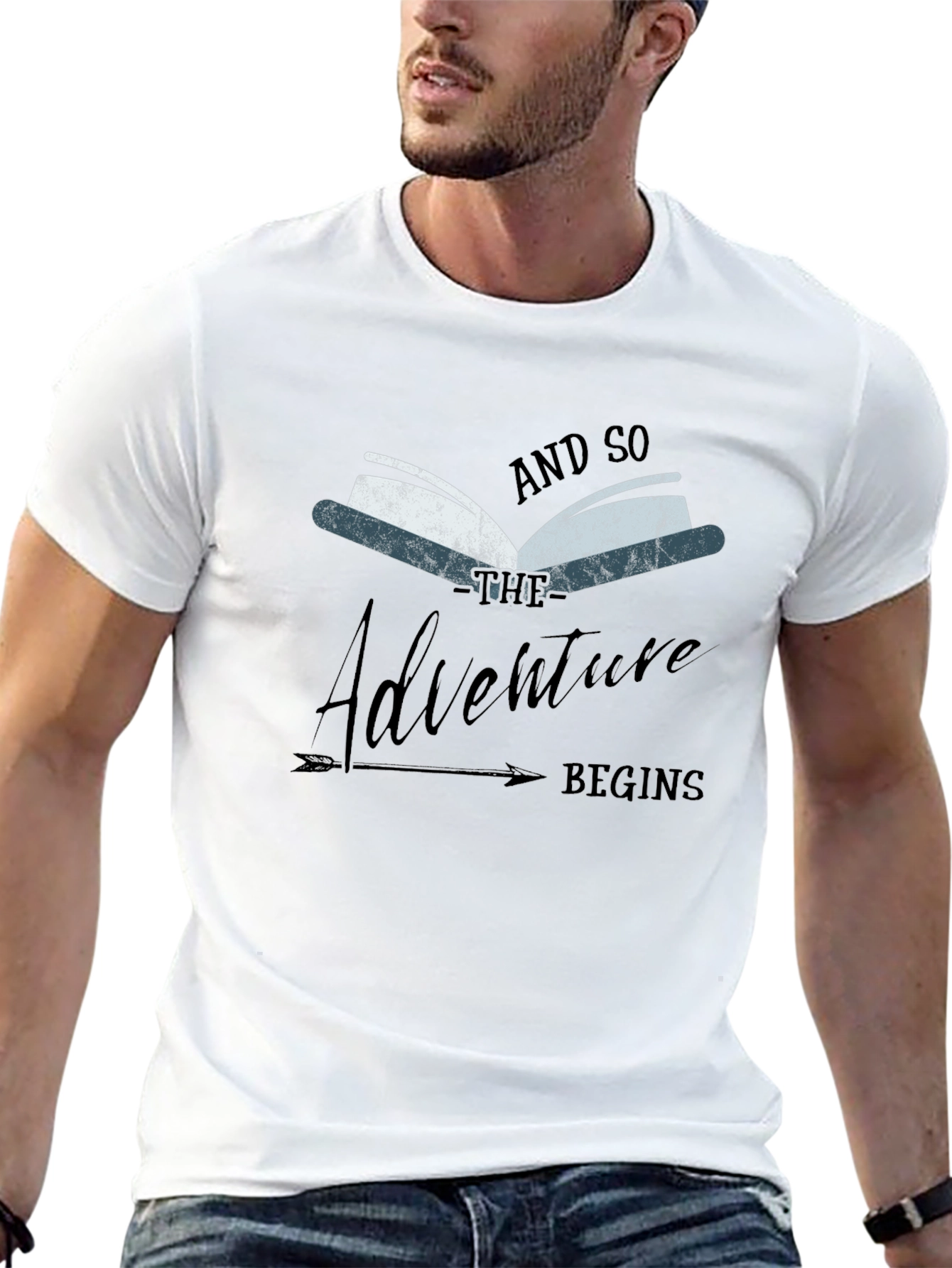 Adventure Begins Book Graphic Tee