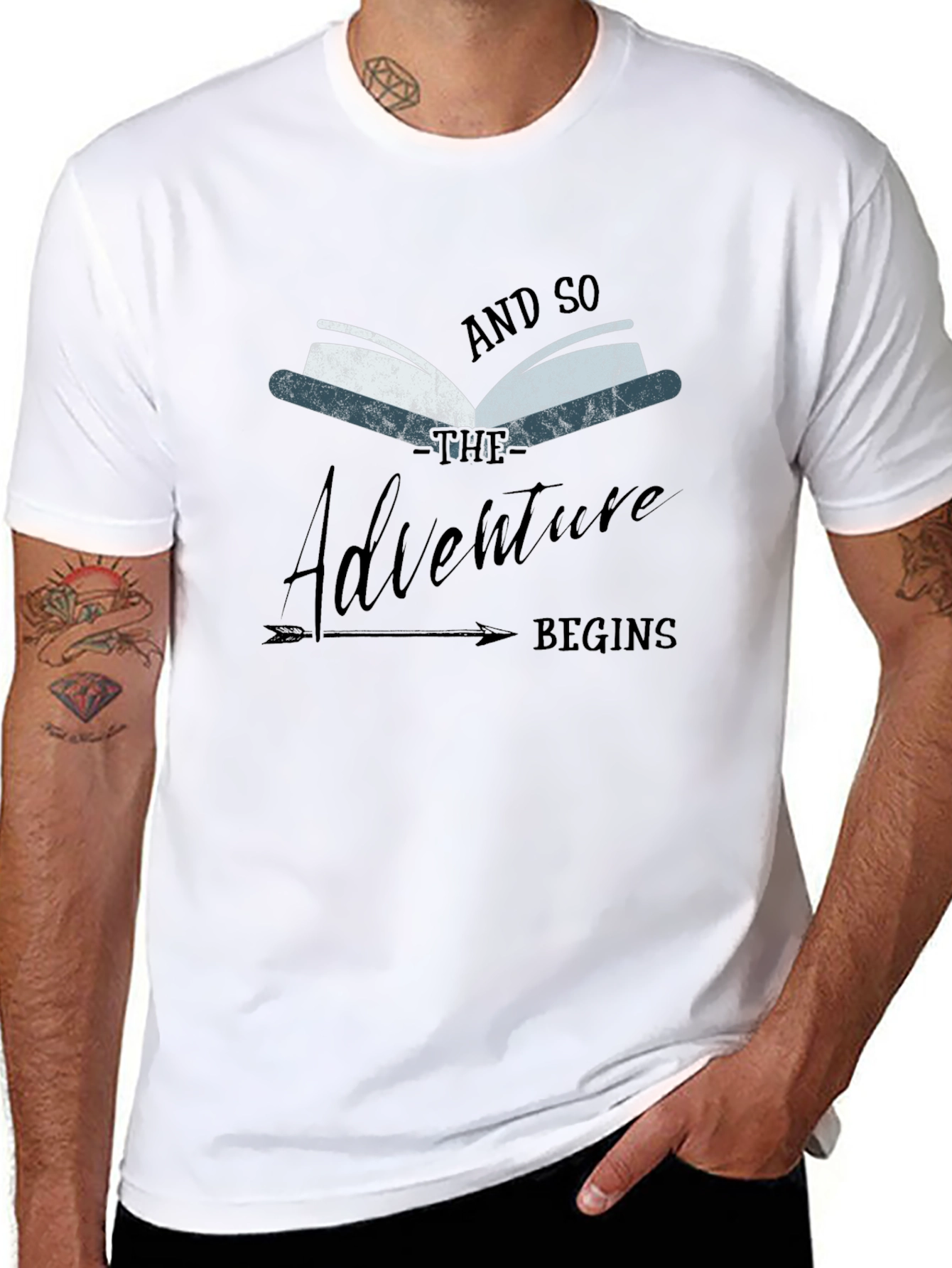 Adventure Begins Book Graphic Tee