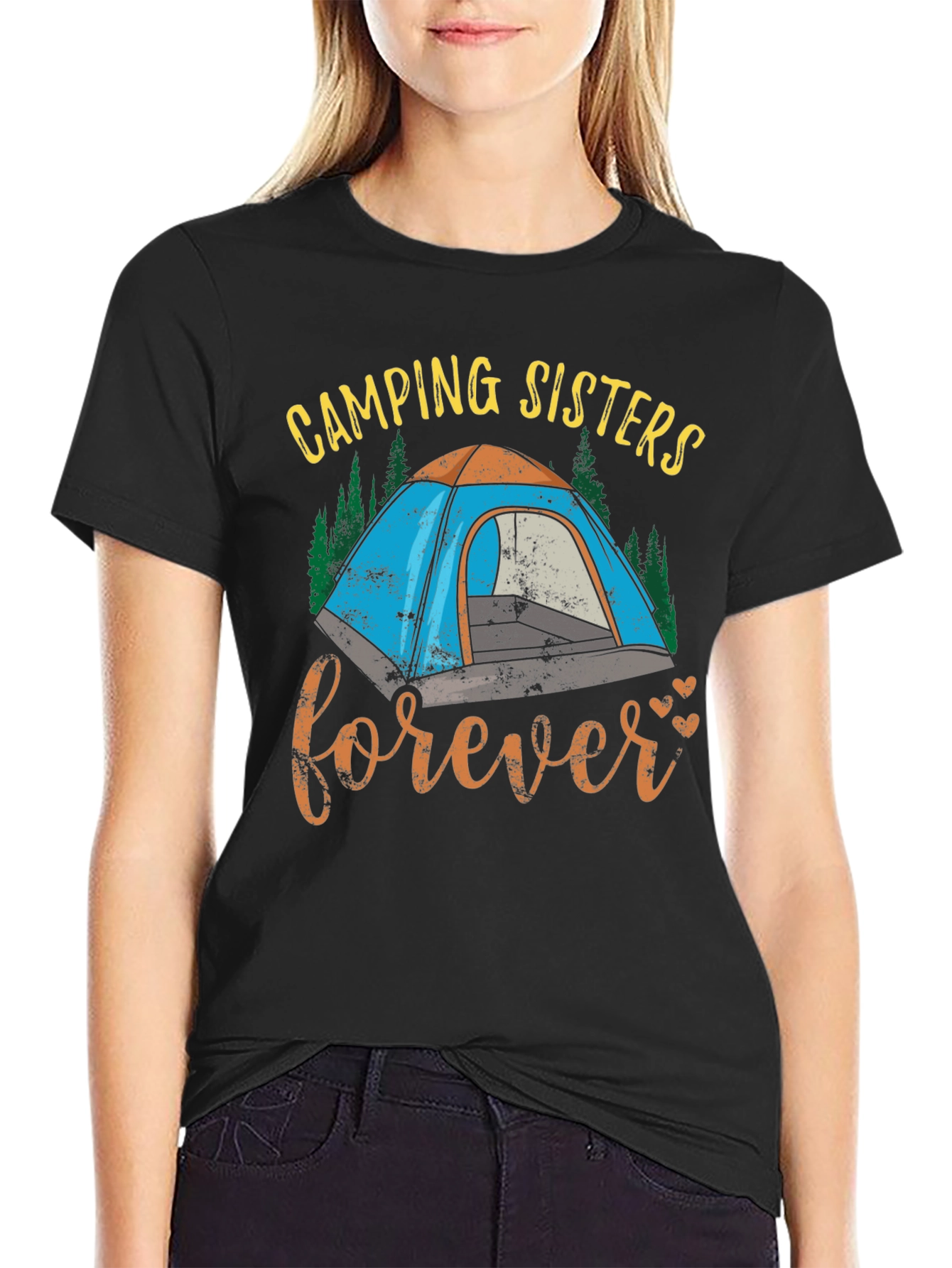 Camping Sisters Forever Graphic Tee