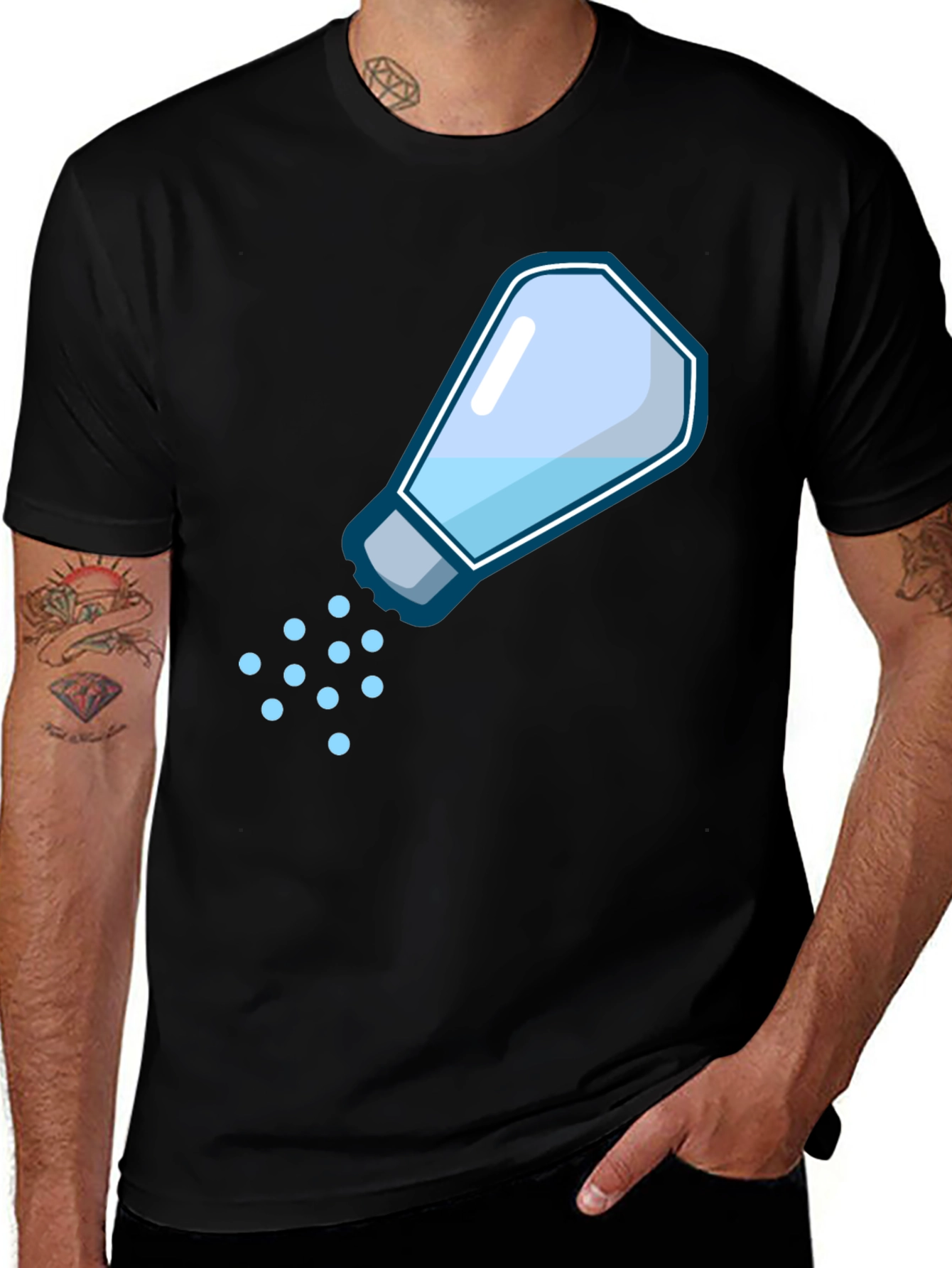 Salty T-Shirt - Funny Cartoon Salt Shaker Design