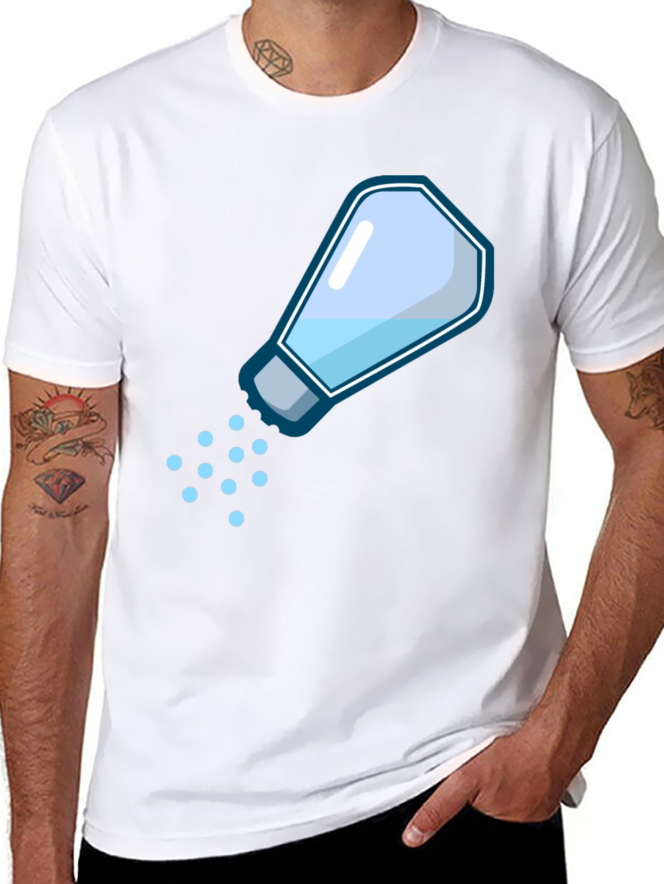 Salty T-Shirt - Funny Cartoon Salt Shaker Design