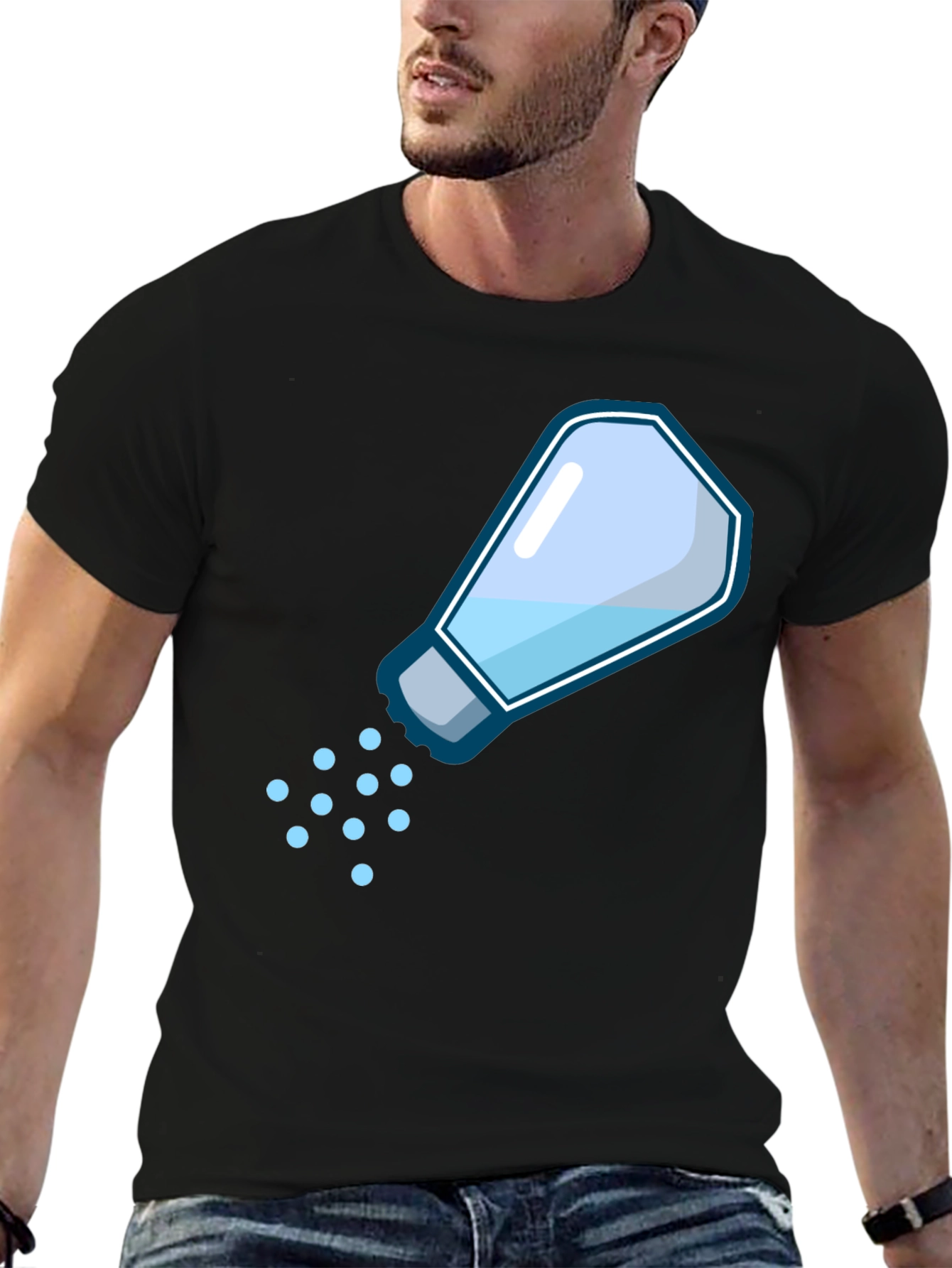 Salty T-Shirt - Funny Cartoon Salt Shaker Design