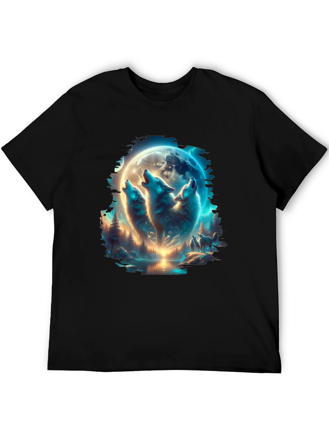 Wolf Pack Moon T-Shirt - Black
