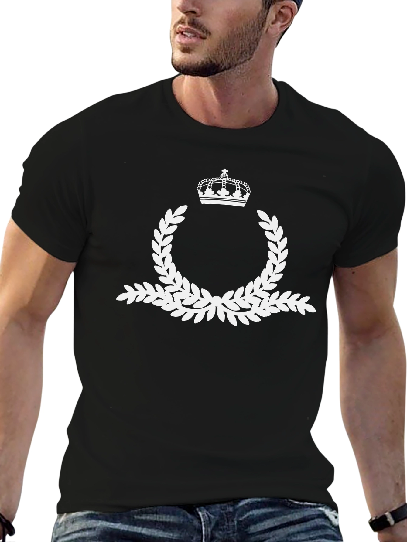Crown Laurel Black T-Shirt