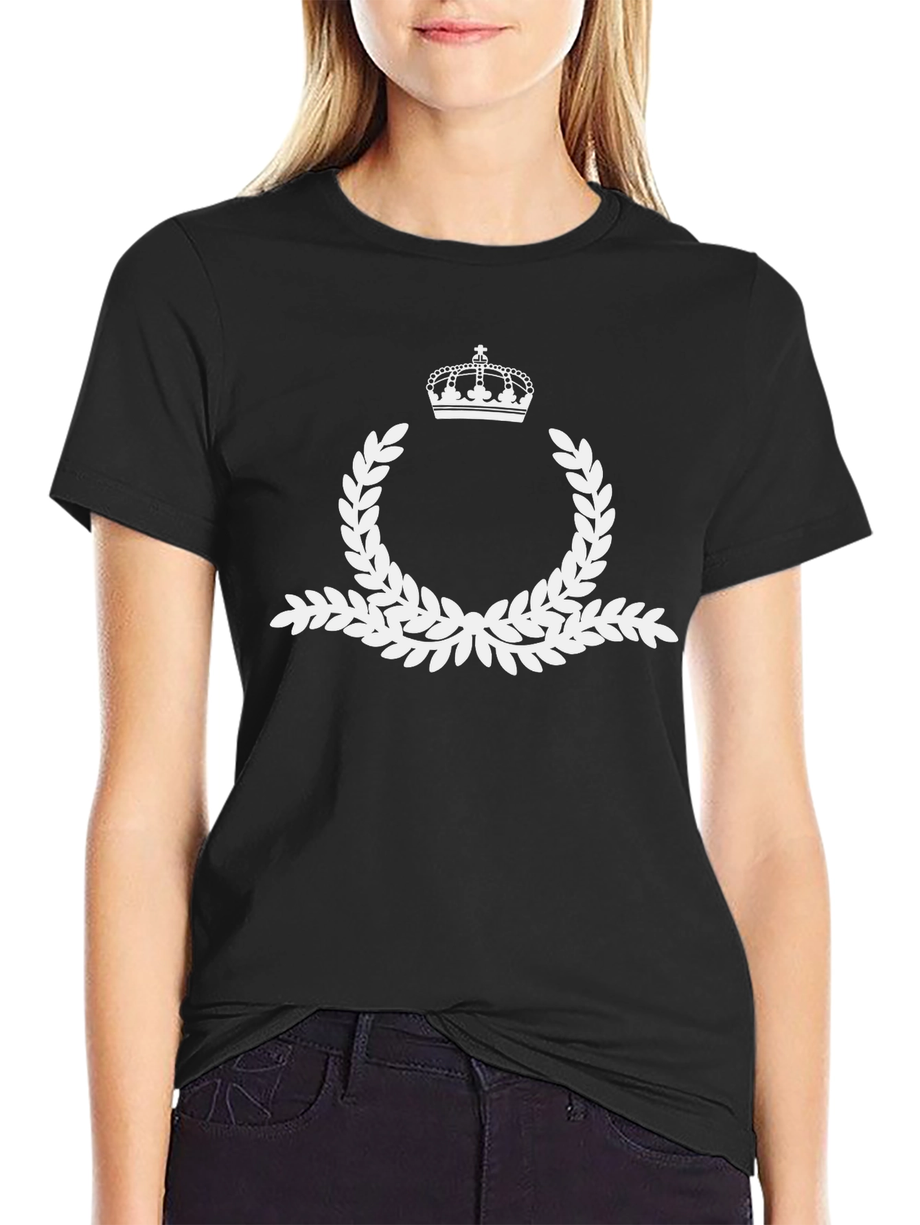 Crown Laurel Black T-Shirt