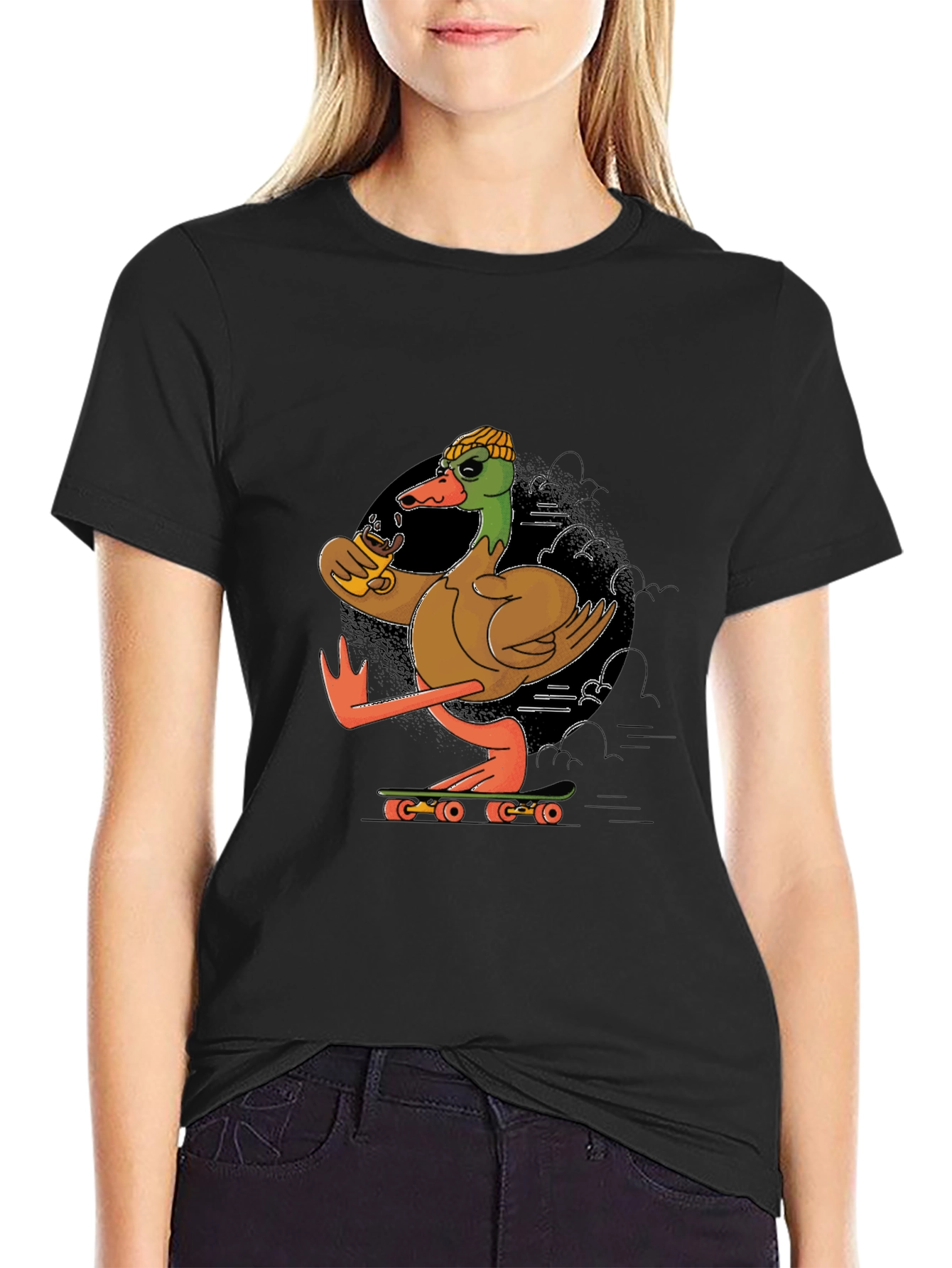 Duck Skateboarder Graphic Tee
