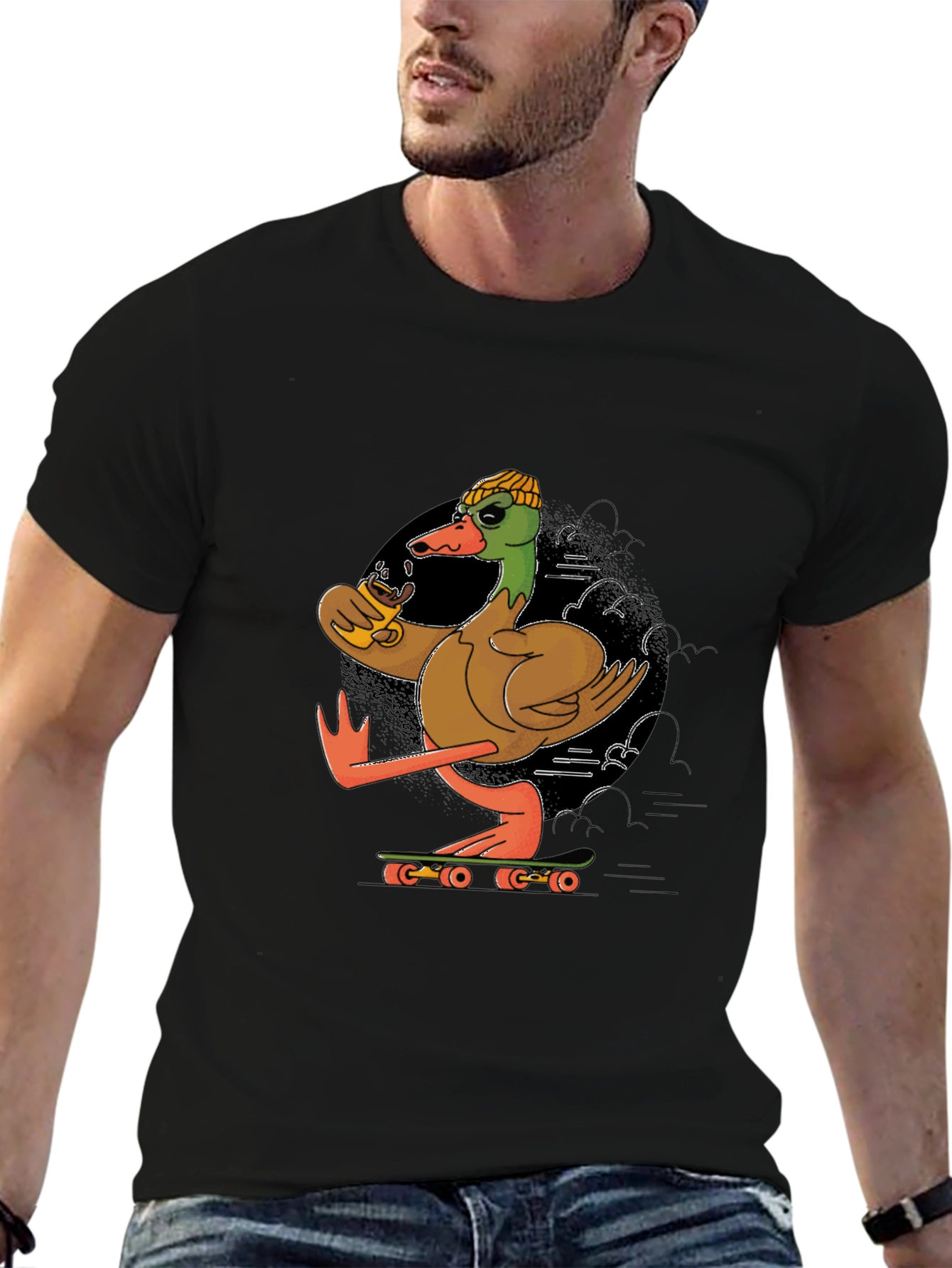 Duck Skateboarder Graphic Tee