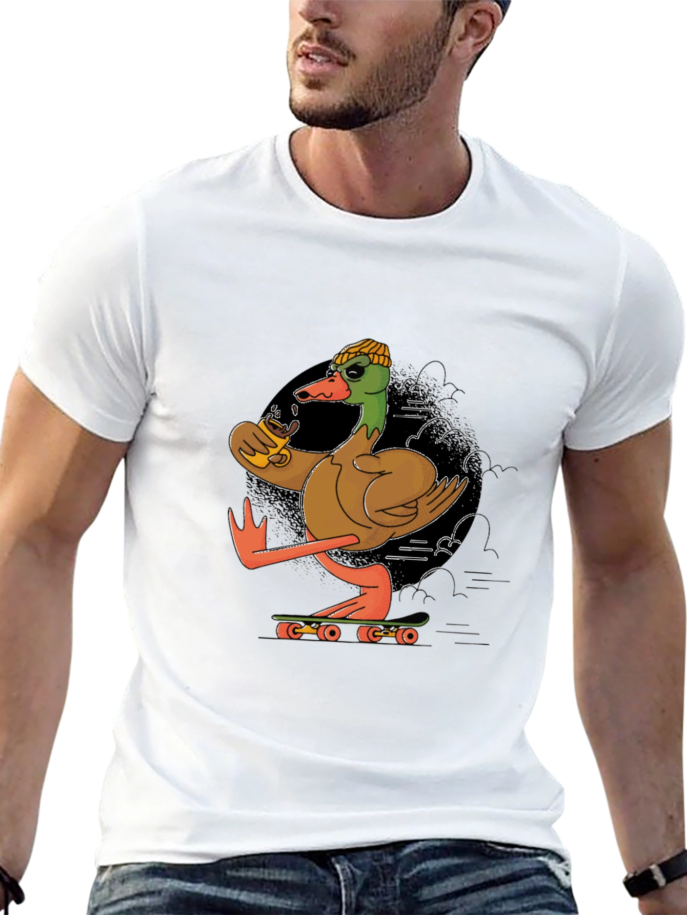 Duck Skateboarder Graphic Tee