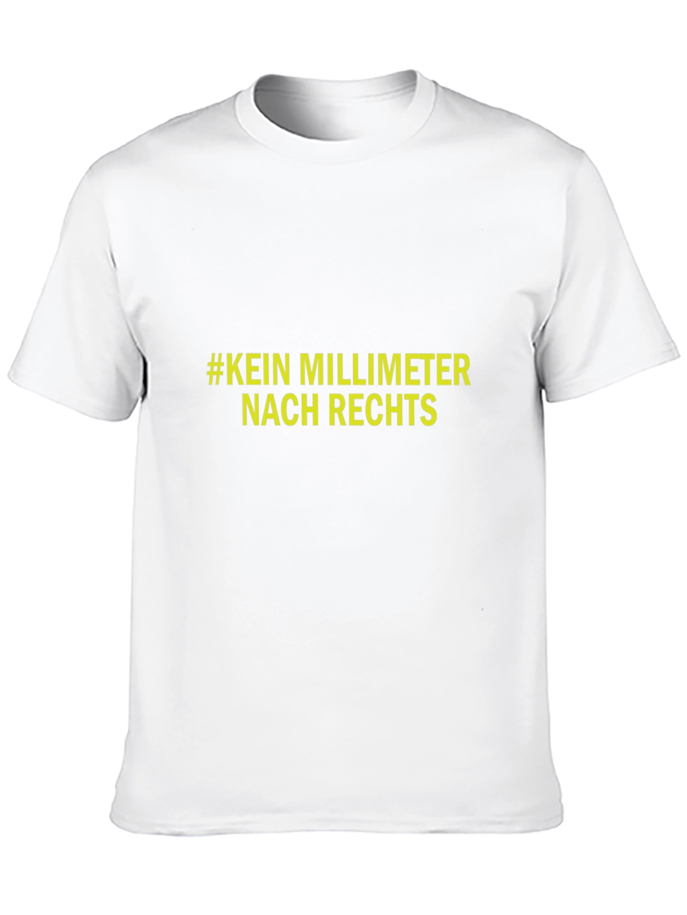 Statement T-Shirt: #KEIN MILLIMETER NACH RECHTS