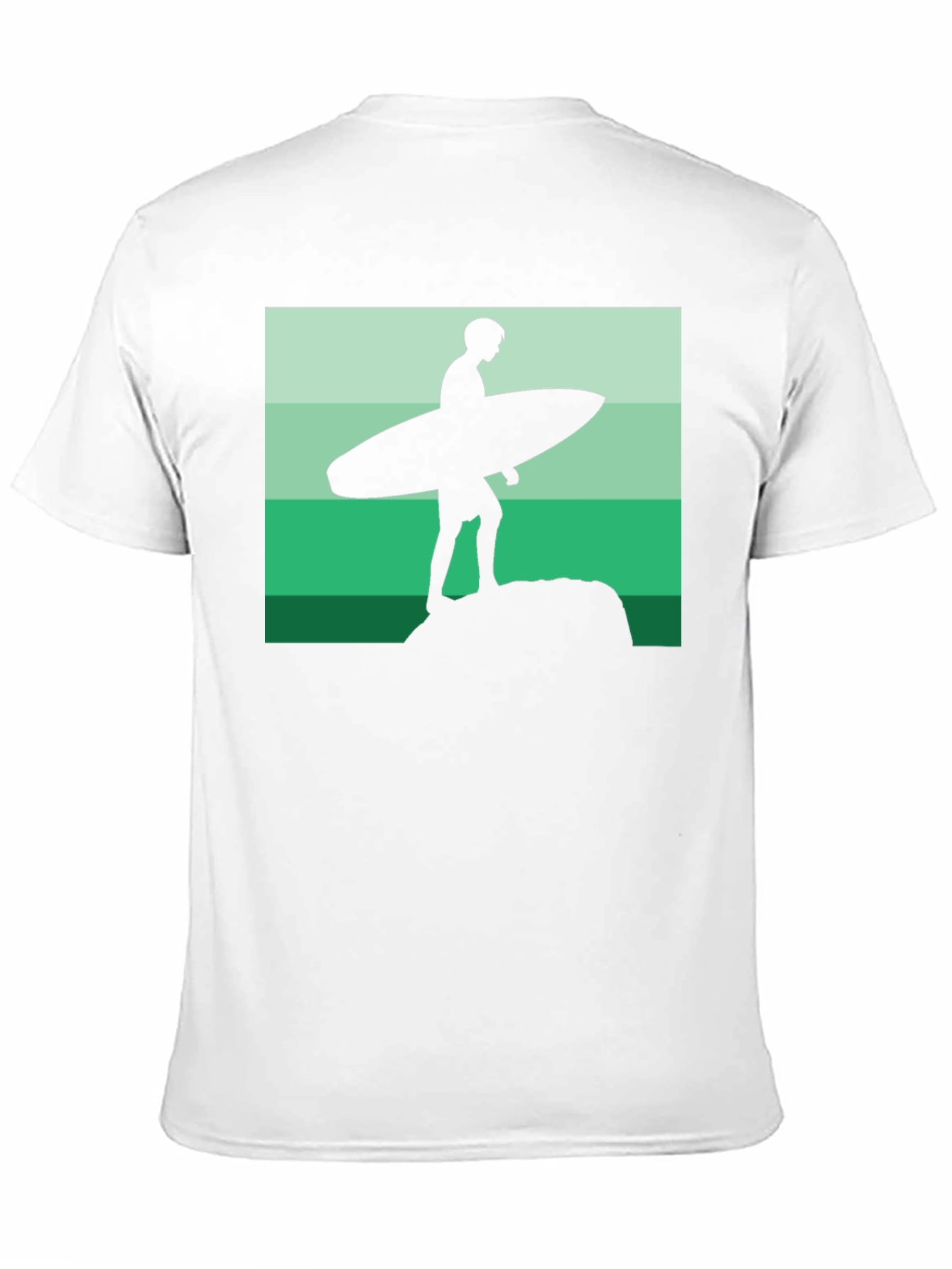 Surfer Silhouette Graphic Tee - Cool Beach Vibes!