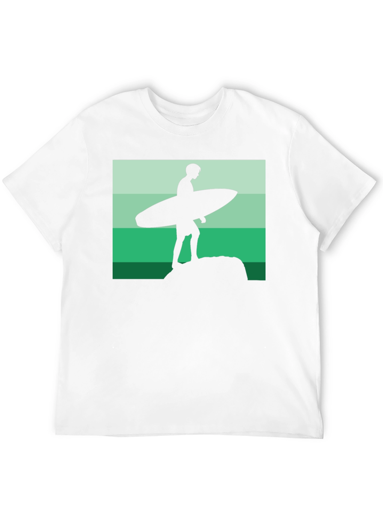 Surfer Silhouette Graphic Tee - Cool Beach Vibes!