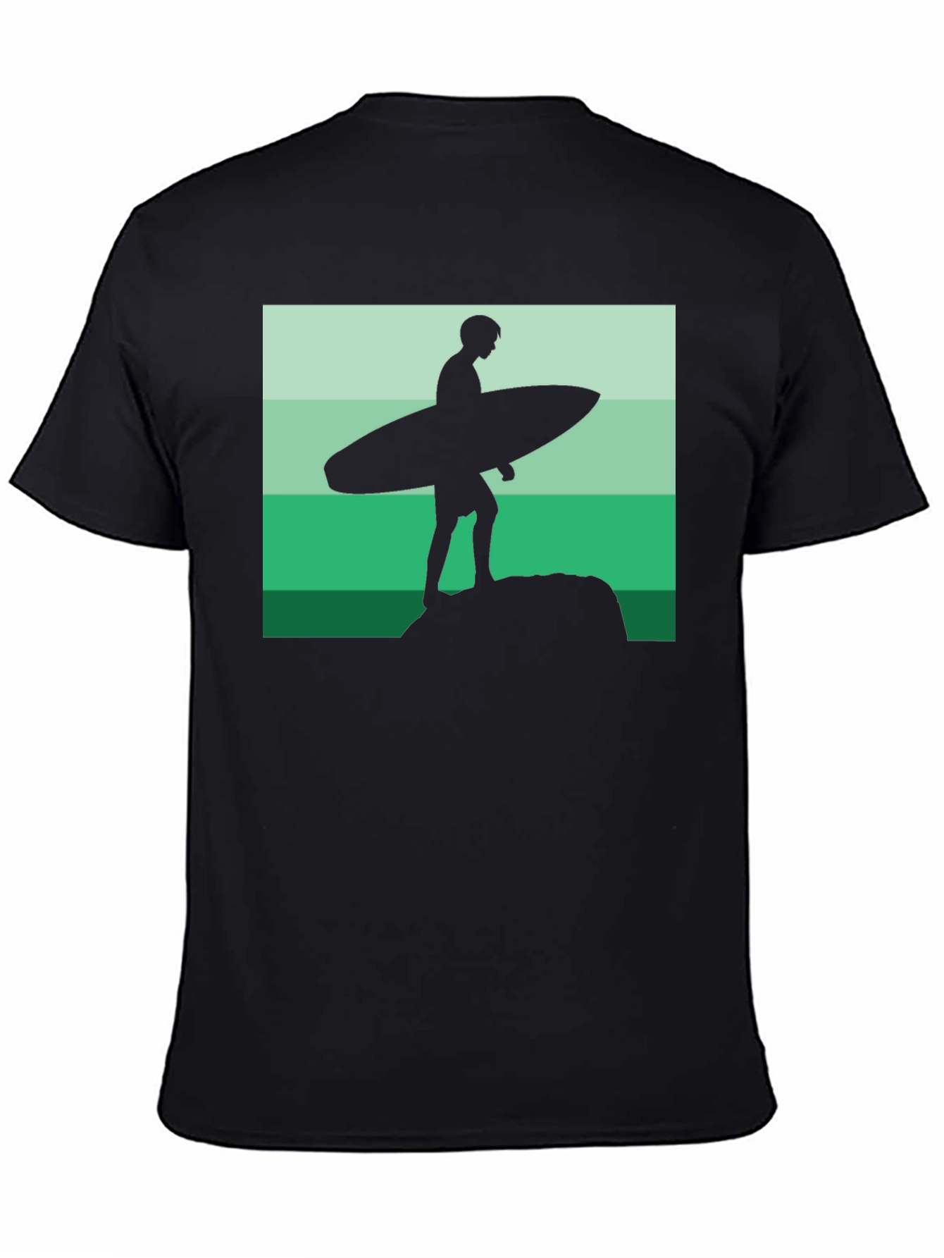 Surfer Silhouette Graphic Tee - Cool Beach Vibes!