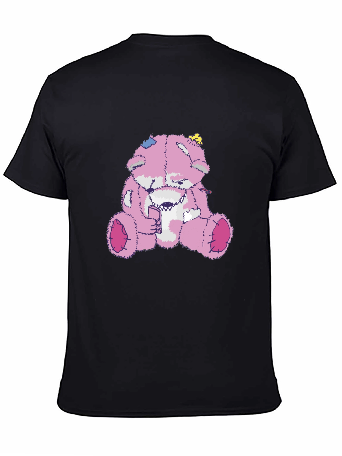 Creepy Pink Teddy Bear Graphic Tee