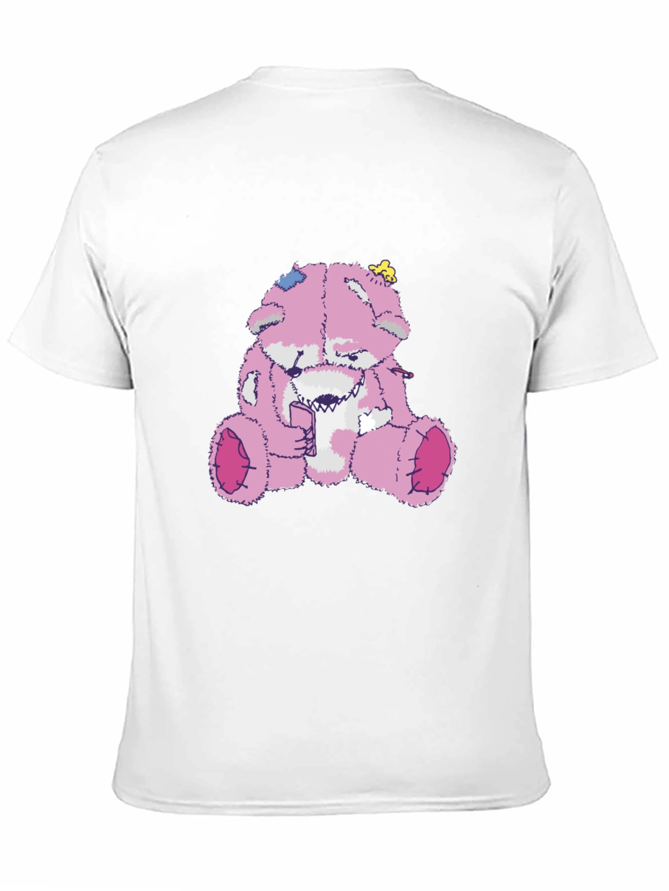 Creepy Pink Teddy Bear Graphic Tee