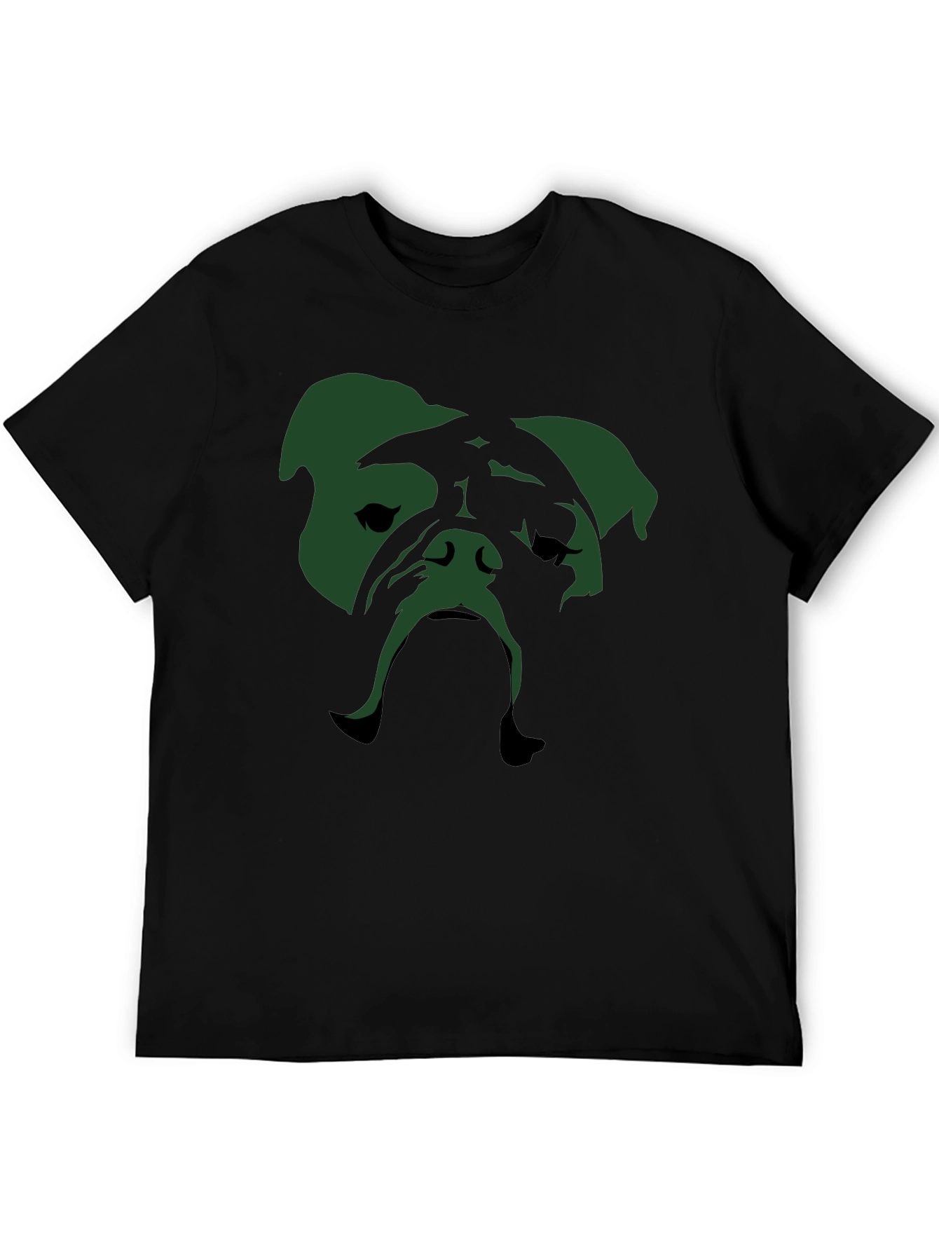 Bulldog Graphic Tee - Mens Black Crew Neck T-Shirt