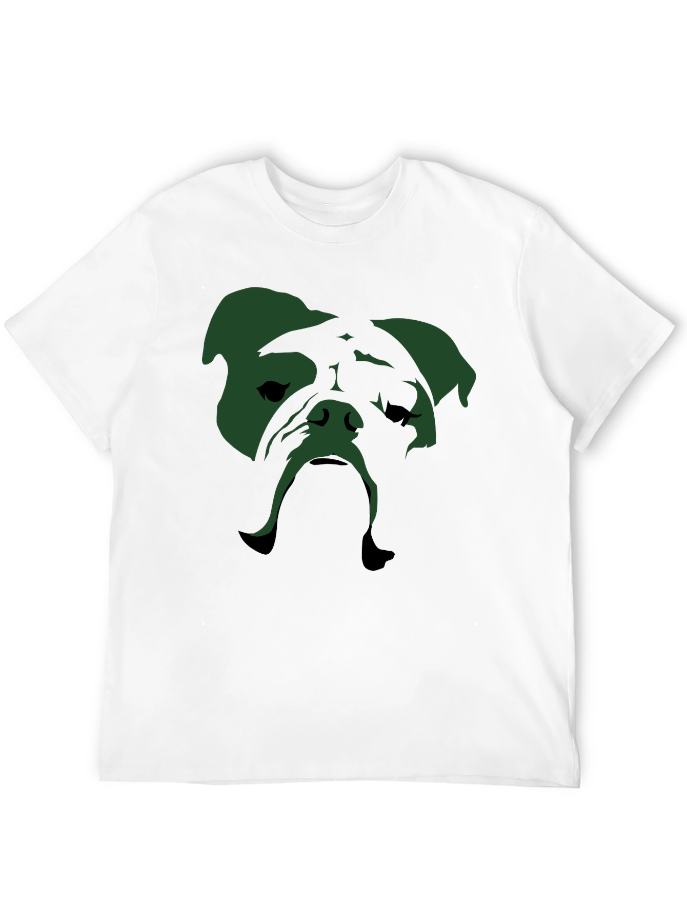 Bulldog Graphic Tee - Mens Black Crew Neck T-Shirt