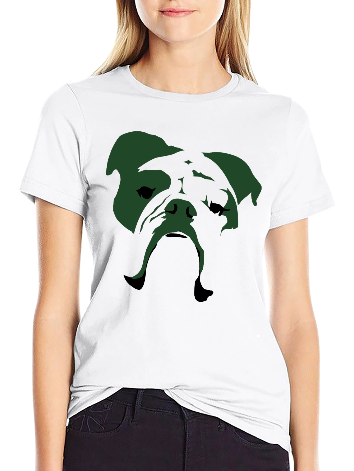 Bulldog Graphic Tee - Mens Black Crew Neck T-Shirt