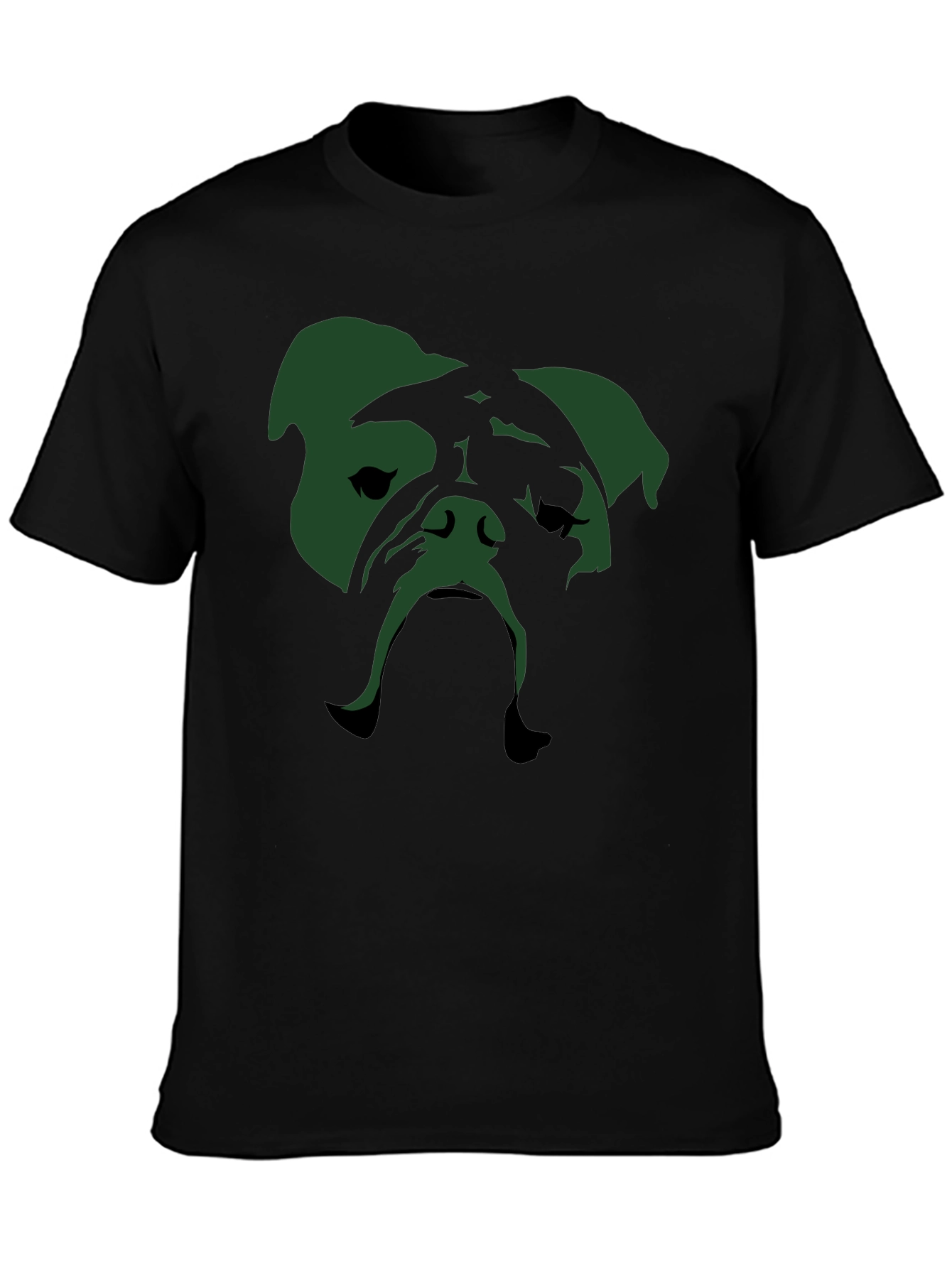 Bulldog Graphic Tee - Mens Black Crew Neck T-Shirt