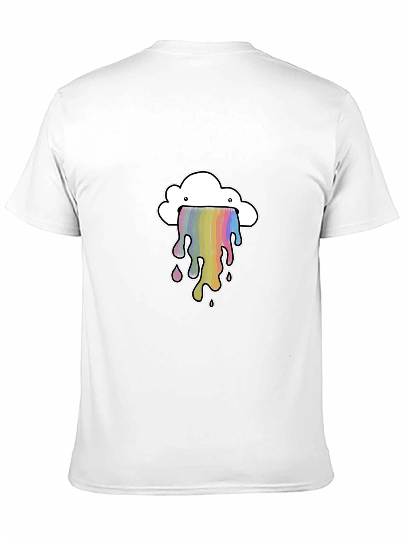 Cloud Rainbow Graphic Black T-Shirt