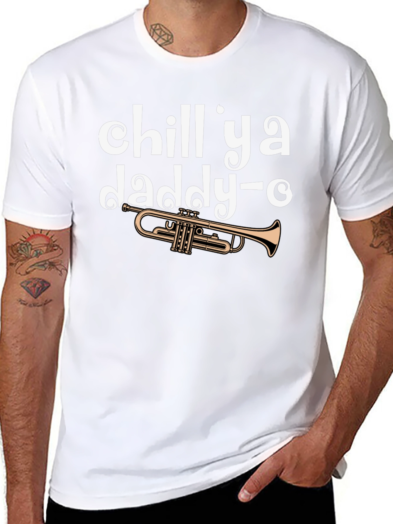Chill Ya Daddy-O Trumpet Graphic Tee