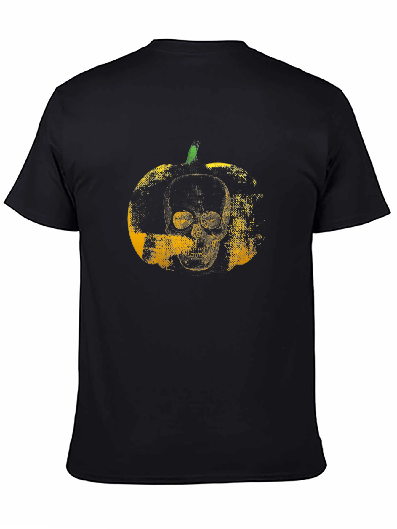 Skull Pumpkin Graphic Black T-Shirt