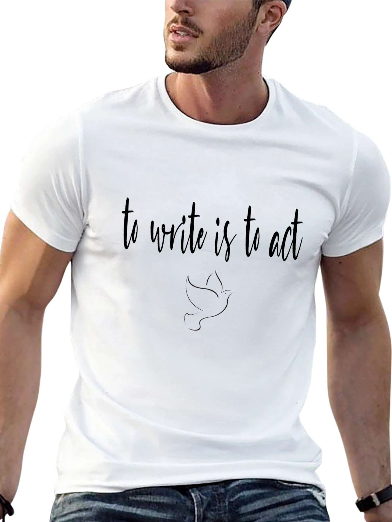 To Write Is To Act - Black T-Shirt