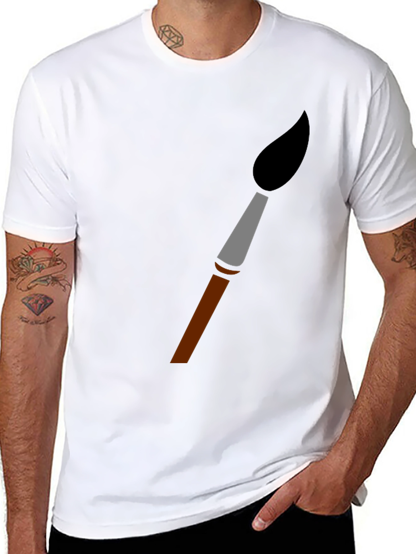 Brush Stroke Tee - Artistic Graphic T-Shirt