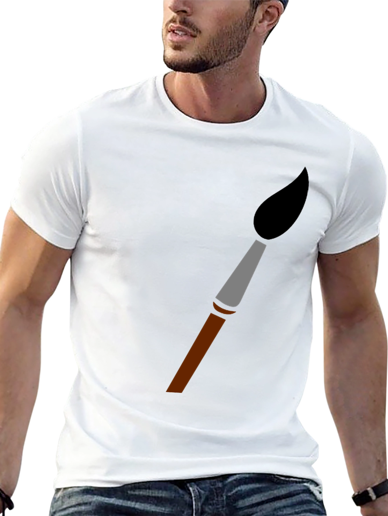 Brush Stroke Tee - Artistic Graphic T-Shirt