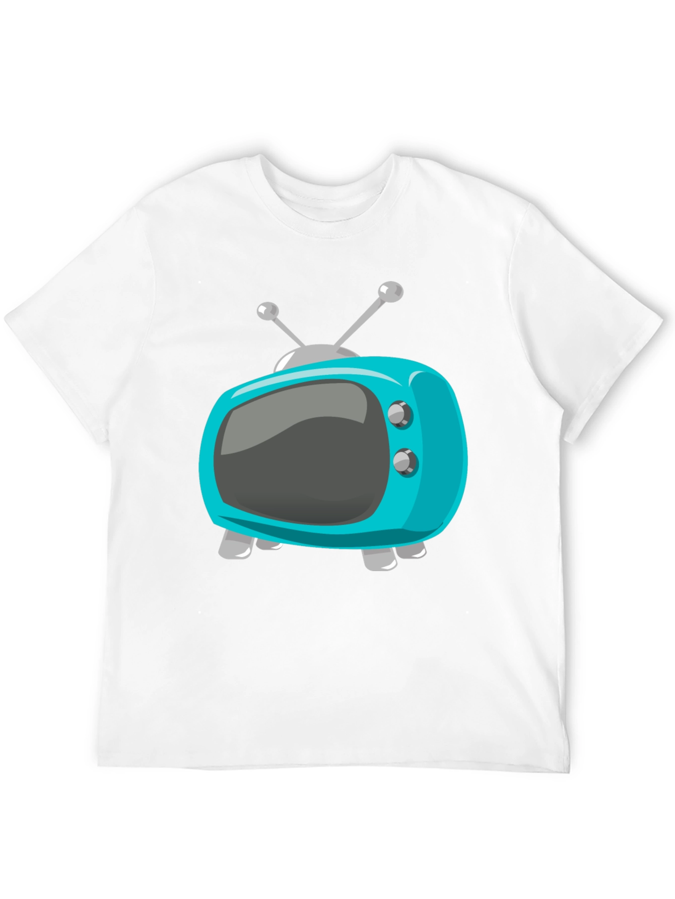 Retro Cartoon TV Graphic T-Shirt